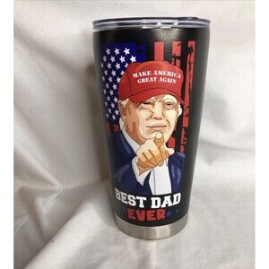 Fathers Day Gift for Dad Make America Great Donald Trump Insulated Tumbler 20 Oz